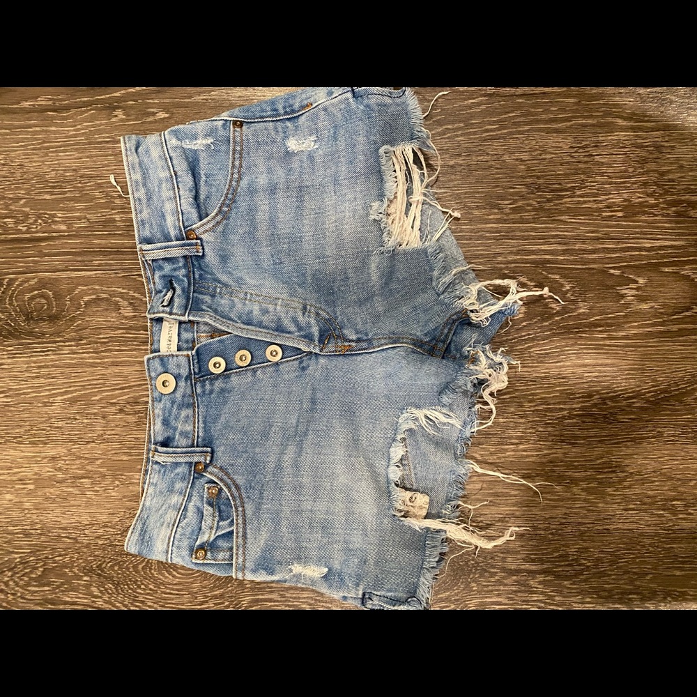 Ripped Jean Shorts